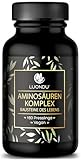 Aminosäuren Komplex hochdosiert - 180 vegane Amino Tabletten mit je 1000 mg pro Tagesdosis mit 12 verschiedenen Aminosäuren - EAA Pattern Presslinge von LUONDU