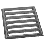 EXHUMKY Grill Feuerstellenrost für den Außenbereich Robuster Feuerstellenrost Kochregal Kaminrostteile Metallgitterplatte Kaminroste kleine Feuerstelle Holzofenrost Feuerrost Eisen Schwarz