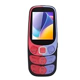 Plyisty 2G Senior Handy, ältere Handy 2,4 Zoll 32MB und 32MB Dreifach Karte Dreifach-Standby Große Kristall Knöpfe Handy mit 3000mAh für Senior (Black)