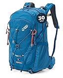 Terra Peak Wanderrucksack 30L Damen Herren Flex 30 Erwachsene blau klein - Outdoor Fahrrad-Touren- Wasserdichter Daypack Skirucksack - Survival Wander-Rucksäcke leicht zum Wandern