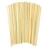 150 Stück Holzstäbchen Rund, 30 cm x 3 mm Rundholz Holzstab Holzstäbchen zum Basteln Rattanstäbchen Modellbau Handwerk Woodwork DIY Faschingsdeko Kindergeburtstag Hochzeit Geschenke