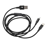 KICHOUSE Datenleitung Telefonladegerät Typ C Telefonkabel USB-Adapter USB-B-Kabel Multi-Ladekabel c type cable usbkabel Auto-Ladekabel Typ-C-Kabelleitung Doppelkopfkabel Nylon Black