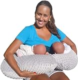 Traumreiter Zwillingskissen Stillkissen für Zwillinge mit wachbaren Bezug Grau + Lumbar Support + Anschnallgurt, Stillkissen Zwillinge Zwillingsstillkissen Baby Ausstattung Stillen Kissen Twin Pillow