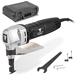 STAHLWERK Blechknabber (BK-600 ST) – 600 W Nibbler mit 2.000 U/min, 360° drehbarem Kopf, bis 2,5 mm Schnitttiefe, elektrische Blechschere/Blechschneider für präzises Schneiden von Metall und Aluminium