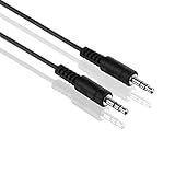 conecto CC50482 Klinkenkabel Audio Stereo Aux Verbindungskabel 3,5mm Klinke Stecker auf 3,5mm Klinke Stecker Ultraslim-Design 0,50m schwarz