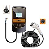 Ladegerät für Elektroautos EVSE Wallbox J1772 Adapter Typ1 Kabel 32A 7,6KW EV Ladegerät Typ2 Wallmount Ladestation APP Steuerung for Elektroauto Reisefreundlich (Color : Type1 NO APP NO RFID, Size :