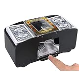 Tibeoyad Kartenmischer 2 Deck，Automatischer Mischgerät zum Mischen von Karten, Kartenmischmaschine, batteriebetriebener elektrischer Shuffler für Familienfeier, Poker/Blackjack/UNO