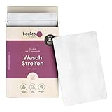 BEULCO CLEAN - 30 x Bio Waschstreifen Ohne Duft für Waschmaschine & Handwäsche (30 WL) - Waschmittel-Blätter ökologisch für Bunt, Schwarz & Weiße Wäsche - Waschmittel-Streifen biologisch abbaubar