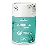 Kaneka Ubiquinol 100 mg | 60 Kapseln | Bioaktives Coenzym Q10 | Vegan | In der Papierverpackung (1 stück (60er Pack), 100 mg)