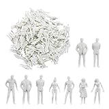100 Stück Miniatur Figuren Mini,Kleine Figuren Menschen,Architektur Modellbau,Miniatures,Miniaturfiguren,Plastik Unbemalte Verschiedene Architekturmodell Miniaturleute für Miniaturszenen,Maßstab 1:100