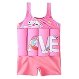 IMEKIS Kind Mädchen Jungen Float Badeanzug Einteilige Blume Tier Bademode Baby Schwimmen Lernen Schwimmen Trainingshilfe Weste Auftrieb Wassersport Swimwear Strand Schwimmen Kostüm