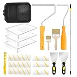 Adsfvs Farbroller-Set - Verstellbares Rollerset Mit Teleskopstiel Für Heimwerker | Für Wände Türen Schränke Zäune Dekorationen Renovierung Bastelprojekte