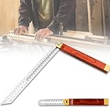 Multi Winkelschmiege, T-Schmiege aus Edelstahl, Verstellbare Schmiege mit Streichmaß-Funktion, Multifunktionswinkel Verstellbarer T Schmiege Streichmaß für Handwerker, Holzbearbeitung