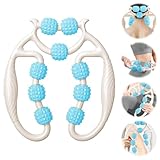 Taozoey Massage Roller, Massageroller, Massageroller Beine, Beinmassagegerät Cellulite Deep Tissue Massage Arm, Massagerolle mit Griff Bein, Massagerolle (Weiß+Blau)