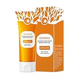 Natürliches Orange Peeling Gel 100g, 1pc Orange Enzymes Exfoliating Brightening Gel, Porenreiniger Gesicht, Face Exfoliator Scrub Tiefenreinigung Feuchtigkeitsspendende Scrubber für alle Hauttypen