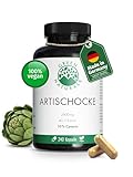 Artischocken Kapseln - Hochdosiert: 40:1 Extrakt (=104.000mg Artischocke) mit 260mg Cynarin - 240 Kapseln (2 Monate) - Vegan & Ohne künstlichen Zusatzstoffe - Green Naturals®