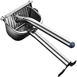 Manuelle Saftpresse aus Edelstahl 304 – Entsafter für Orangen, Granatäpfel und Zuckerrohr – 250 ml Fruchtpresse für weiche, saftige Früchte – Zitronenpresse für Zuhause