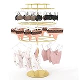 BTYQKZVPM 360° drehbarer Kleiderständer, Drehbarer runder 3-stöckiger Kleiderständer, Mehrfarbig, mehrere Größen, bodenstehender Kleiderständer