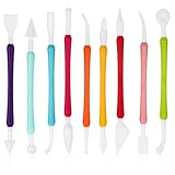 Thinp 9Stk Kuchenmodellierwerkzeuge,Ton Töpfer Werkzeug Set,Fondant Modellierwerkzeug,Doppelseitige Modelierwerkzeugset,Polymer Clay Werkzeug,für Kuchenmodellier Tonschnitz Schnitzen DIY Kunsthandwerk