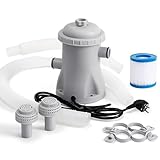 Pool Filteranlage, 330 Gallonen Kartuschenfiltersystem, Komplettes Pumpenset für aufblasbare, Filterpumpe für Aufstellpool