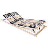 HaoChrymec Lattenrost 42 Latten 7 Zonen, Buchenholz-Rahmen, Verstellbar, Für schlafsofa, einzelbett, 80x200 cm