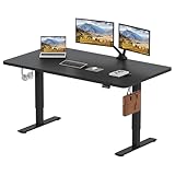 SANODESK Höhenverstellbarer Schreibtisch – ergonomischer Standing Desk mit Memory-Funktion & Kindersicherung, 160×60 cm, Stabiler Rahmen bis 60 kg Belastung(Schwarz)