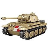 RCARTOYRTR Pudel Militär Kampfpanzer Klemmbausteine, 1:23 Militärfahrzeug Bausteinset, Panzer Baustein-Spielzeug und Geschenk für Erwachsene - 969 Teile