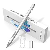 Surface Pen Stylus Stift für Microsoft Surface Pro 11/9/8/7/6/5/4/3, Surface Go 3/2/1 Surface Laptop/Studio/Book 4/3/2/1 mit 4096 Druckempfindlichkeit, Palm Rejection, Microsoft Surface Go Zubehör