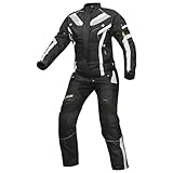 Damen Textilkombi 600D Motorradkombi Touringkombi X-DRIVE Motorradhose Motorradjacke atmungsaktiv wasserdicht Schwarz Weiß (X-Drive-Lady-2024, DE/NL/SE/PL, Alphanumerisch, M)