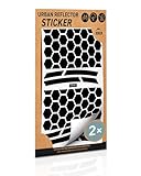 Borgen Reflektor Sticker Aufkleber 2er Set - Für Fahrrad, Felgen, Helm - Reflective Sticker Set für Dunkelheit, Schule - Reflektoren Fahrrad Aufkleber
