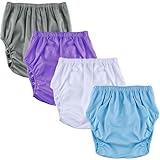 3 Stück WindelüBerzüge for Erwachsene Bei Inkontinenz,Auslaufsichere UnterwäSche für Inkontinenz Höschen Waschbar Kunststoffhosen Auslaufsichere Unterwäsche(4 Pcs,Large)