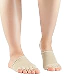 Knitido Dr. Foot Hallux-Valgus-Zehlinge, Füßlinge zur Unterstützung bei Ballenzeh, offene Zehen, Farbe:Beige (007), Größe:35-40