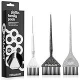 FRAMAR Haarfärbepinsel Set - Haarfärbepinsel Friseur Bürste, Pinsel Haare Färben, Haarfärbeset, Haare Färben Zubehör, Haarfarbe Pinsel, Haarfarbe Strähnchen Set, Farbpinsel Haare Färben, Glitter- 3PC