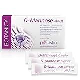 Botanicy D-MANNOSE + CRANBERRY AKUT - 12 Sticks Trink-Pulver - Bei Blasenentzündung & Harnwegsinfektion - PROCISTIN® D Mannose Pulver mit Cranberry Extrakt - Löwenzahn, Kürbis, Vitamin C, L-Methionin