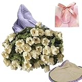 Camic Crochet Flower Bouquet, DIY Handmade 3D Rose Blanket Finished or Material Kit, Soft and Lightweight Romantic Knitted Sofa Blanket Crochet Flower Blanket, Mother's Day Gifts (Finished-A)