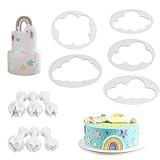 11 Stück Ausstecher Fondant Keksausstecher Wolkenausstechform Kinder Cloud Cookies Fondant Kuchenschneider DIY Kuchen Fondant Cookies Fondant Deko für Backraum Keks Fondant Geburtstag