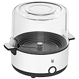 WMF Küchenminis Popcornmaschine für zuhause, Popcorn Maker, beschichtete Heizplatte, Deckel als Servierschale, Butterschmelzöffung, Popcornmaschine mit Zucker und Salz, platzsparend, edelstahl matt