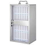 AILIMENG Aluminum Alloy Cell Phone Storage Cabinet, Wall-Mounted Portable Cell Phone Locker Box, Space-Saving Phone Pocket Chart for Classroom School Gym Restaurants(Holds 36 Phones)