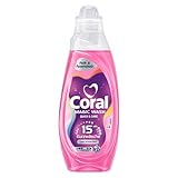 Coral Magic Wash Quick & Care Waschmittel Color Protection Flüssigwaschmittel für 15 Minuten Kurzwäsche mit PRO-S Technologie 21 WL