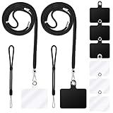 Cobee Handy Umhängeband,2 Stück Telefon Umhängeband + 2 Stück Handy Umhängeband + 6 Stück Handy-Haltegurte,Nylon-Umhängeband,Nylon Handgelenkbänder,PVC Telefon Patch mit Metallring