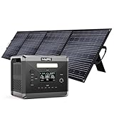 SOLARPLAY Tragbare Powerstation Ladestation 2400w, 2160wh Solargenerator mit 1*200W Solarmodul, mit 12 Ausgang-Anschlüsse, Stromgenerator für Camping, Wohnmobile & Stromausfälle mit 5 Jahren Garantie