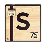 Mattel Games Scrabble Sonderedition zum 75. Jubiläum - Nachhaltiges Spielvergnügen mit FSC-zertifizierten Buchstabensteinen und Spielbrett, für die ganze Familie und Wortliebhaber, Deutsche Ed, HPK86