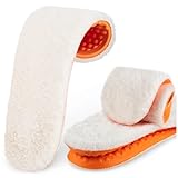 SULPO Schuheinlagen Winter - Einlegesohlen Damen Warm, Weiche Fleece/Plüsch-Oberseite, Latexschaum/EVA-Polsterung Größe 46-47