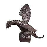 COLLBATH Gartenbrunnen Springbrunnen Sprühdüse mit Drachenmotiv aus Robustem Harz für Außendekor Garten Teich