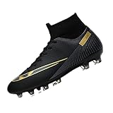 Roniluu Fussballschuhe Herren,Fussballschuhe Kinder Jungen Mädchen,Professionell Fußballschuhe Unisex,Schwarz B,39EU