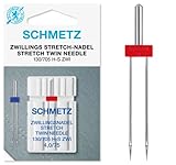 SCHMETZ Nähmaschinennadel | 1 Zwillings-Stretch-Nadel 4,0/75 | 130/705 H-S ZWI NE 4,0 | Auf nahezu allen Haushaltsnähmaschinen mit Zickzack-Funktion einsetzbar