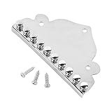 10-Saiten Mandolinen Saitenhalter - Metall, Chrom Finish, Verbessert Tonklarheit & Resonanz, Einfache Montage, Bühne & Studio, Standardgröße, Für Bouzouki & Balalaika