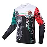 MENUTT Herren Mountainbike-Trikot, langärmelig, MTB, Off-Road, Mexiko, Downhill- und Motocross-Shirts, Loo2, L