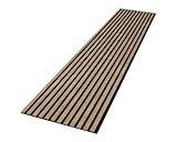 wohnartig Akustikpaneele 1,485m² - 275cm x 54cm* set - 2 Stück 275cm x 27cm | Eiche Badia S61 | Wandverkleidung | Lamellenverkleidung | Akustikpaneel | Wandpaneele auf filz | Akustikfilz