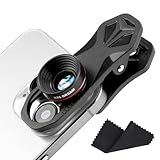 Universal Kamera-Objektiv Set, Inklusive 25x Makroobjektiv, Objektivclip und Reinigungstuch, Clip-On Objektiv für Detaillierte Nahaufnahmen und Weite Landschaften, Makro Linse Handy für Smartphones